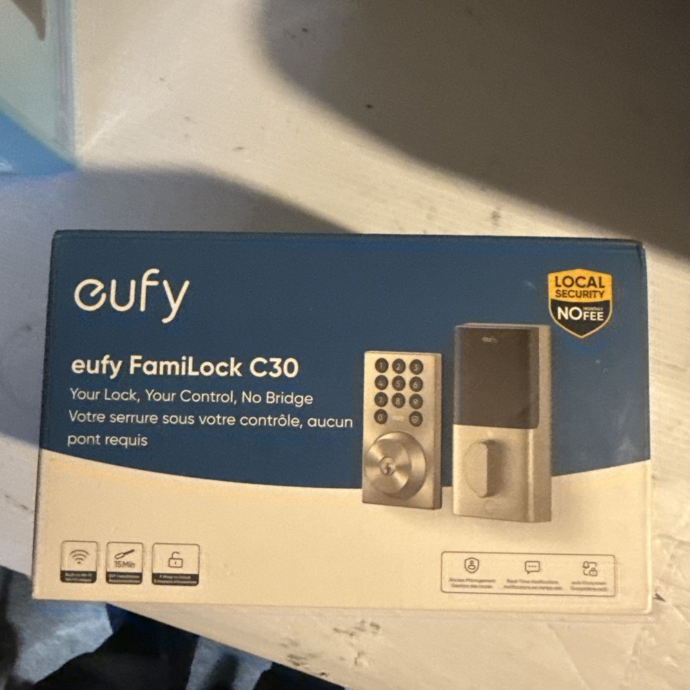 Eufy FamiLock C30 Free Eufy App Door Lock Brand New